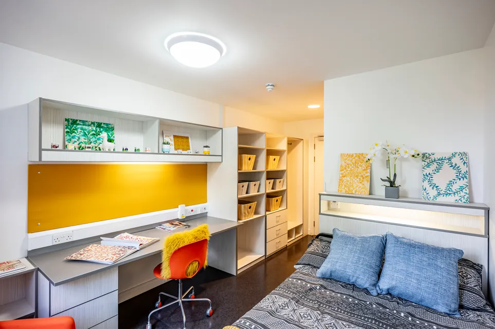 Student bedroom at the Borders Campus