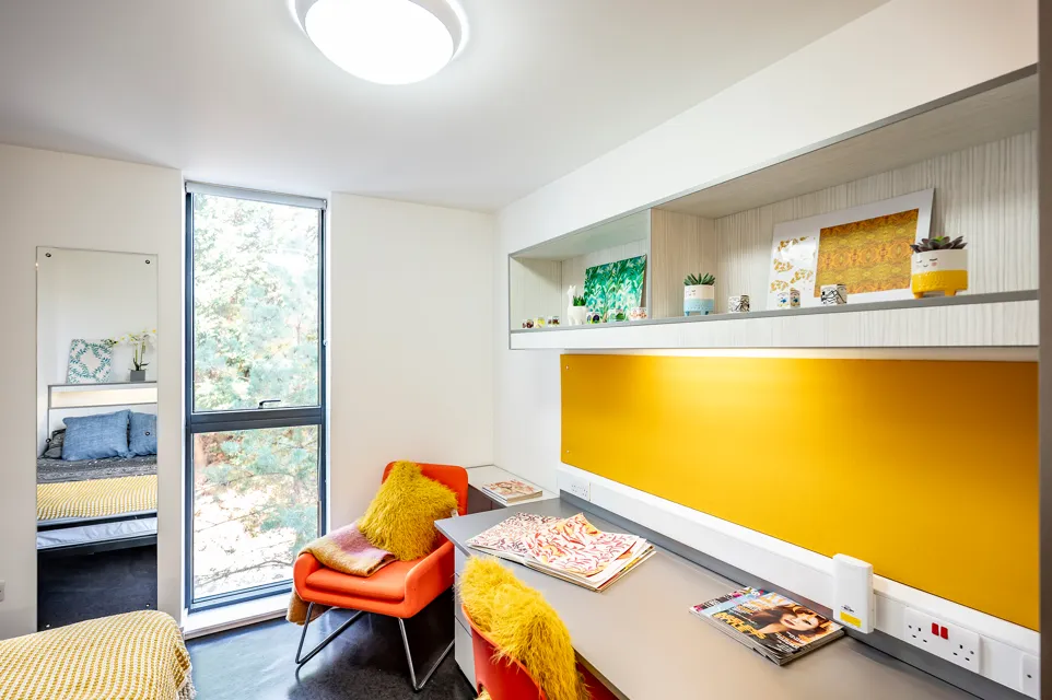 Student bedroom at the Borders Campus