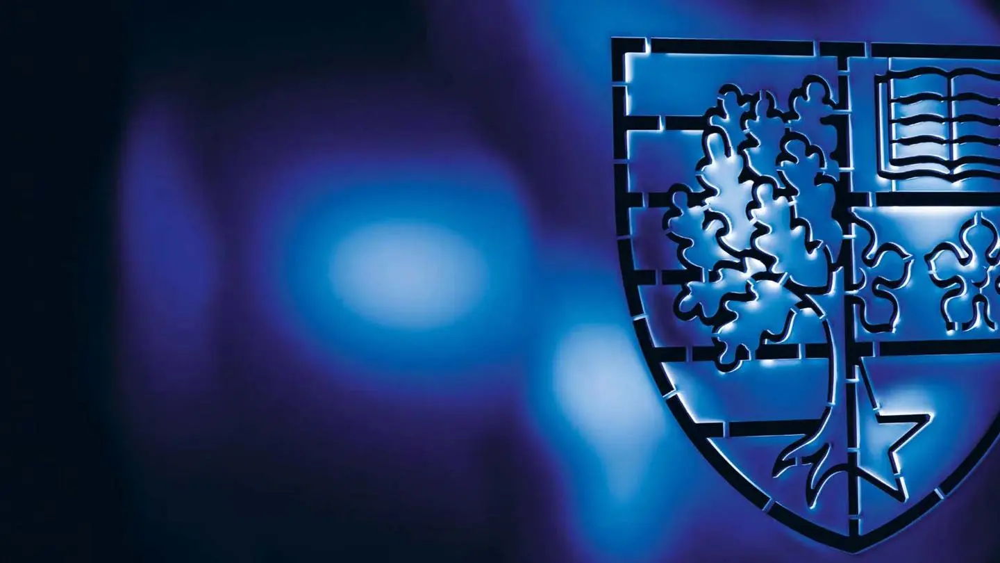 Heriot-Watt University shield in blue