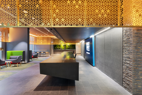 Reception on the Heriot-Watt Dubai campus.
