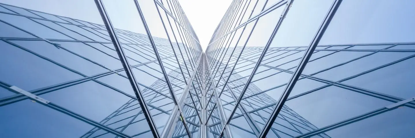 Abstract view of glass building