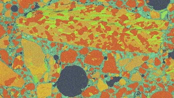 BSE stitched image of sandstone thin-section BSE stitched image of sandstone thin-section