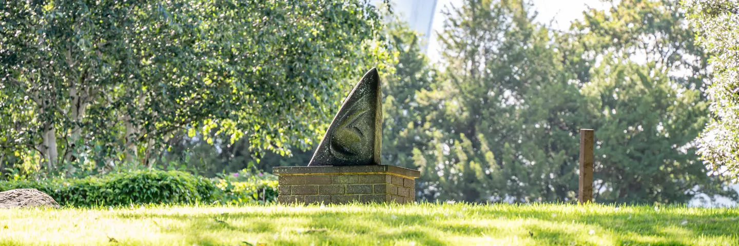 A statue on the Edinburgh campus of Heriot-Watt