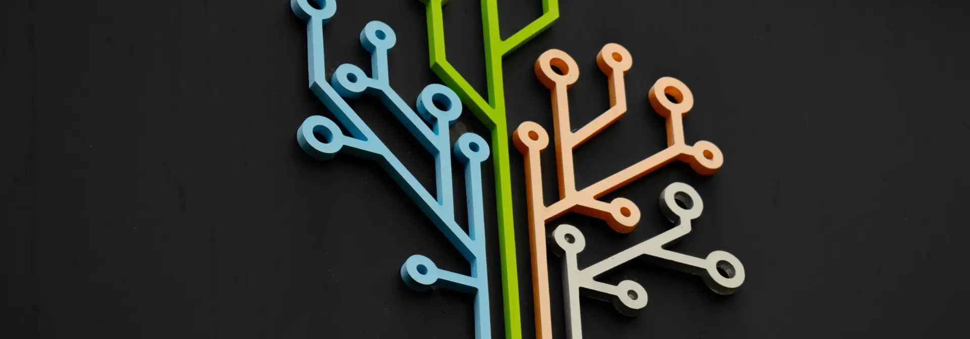 Close up image of a network links graphic.