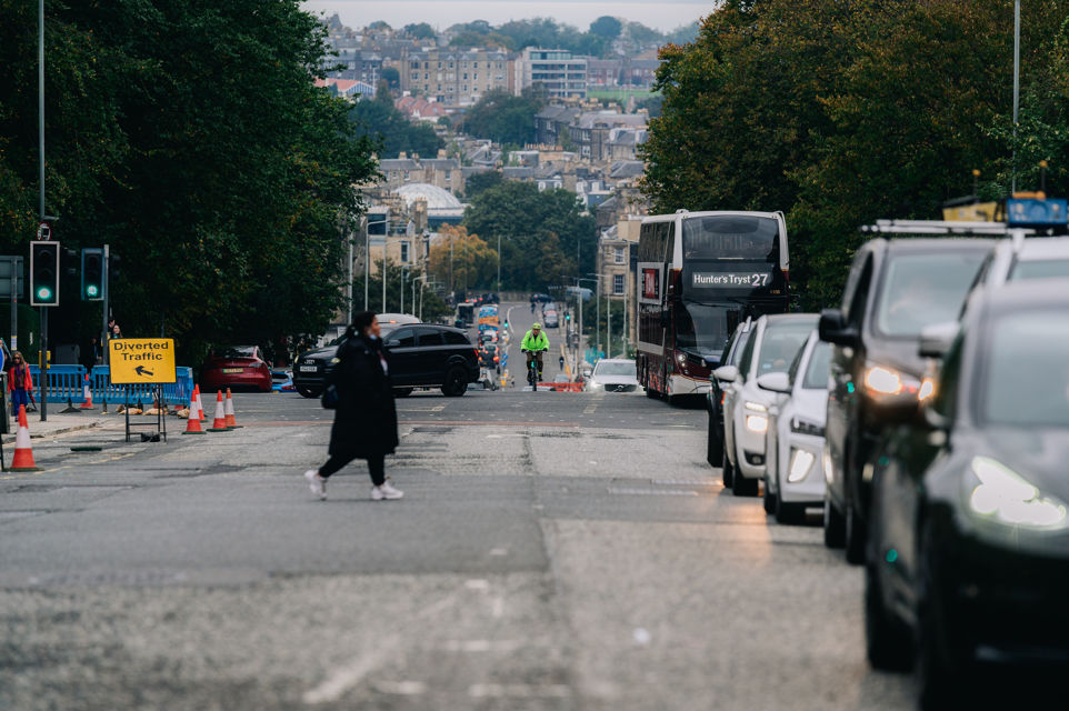 TransiT aims to identify the lowest cost, least risky and most energy-efficient way to decarbonise transport. Photo: Ben Glasgow Photography Road traffic.