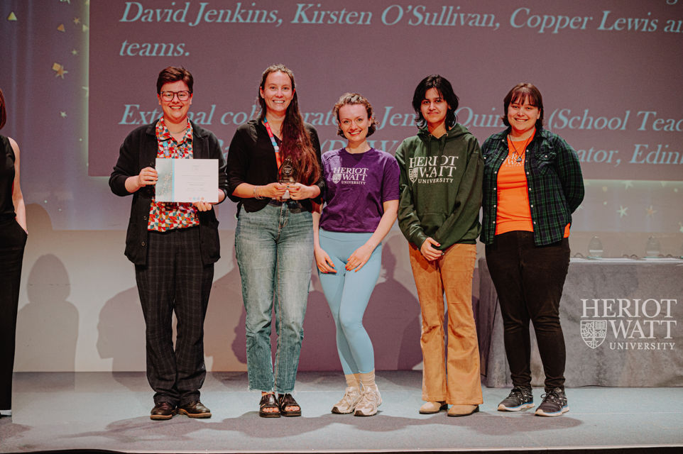 Winners of the Inspire Award: Heriot-Watt Schools Link Programme 5 people receiving an award