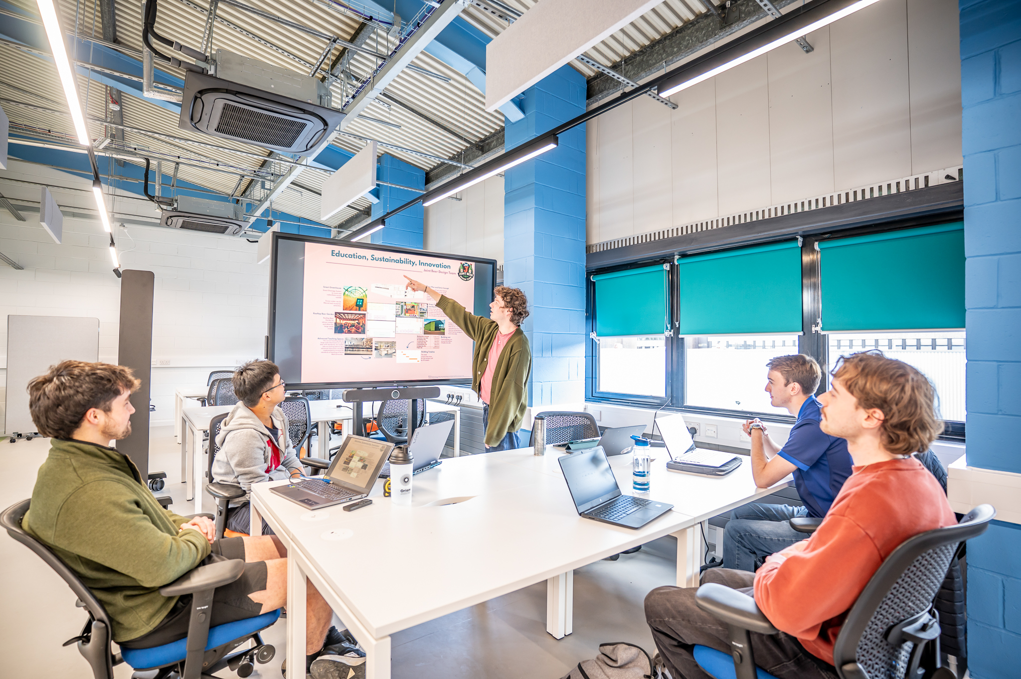 Student giving a presentation