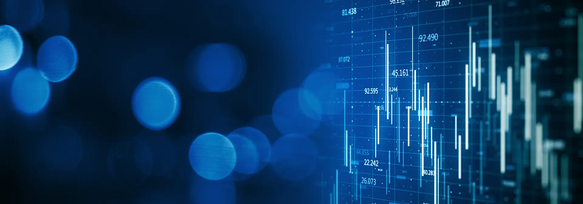 Abstract graphic of a blue graph