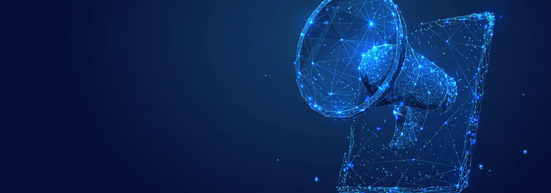 megaphone projected through a tablet screen