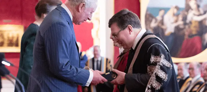 King Charles III and Professor Richard A Williams