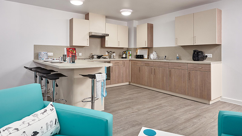Kitchen in self-catered en suite student room, shared flat of 5