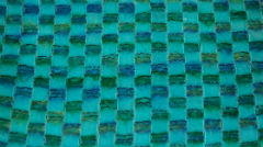 Green and blue checked textile